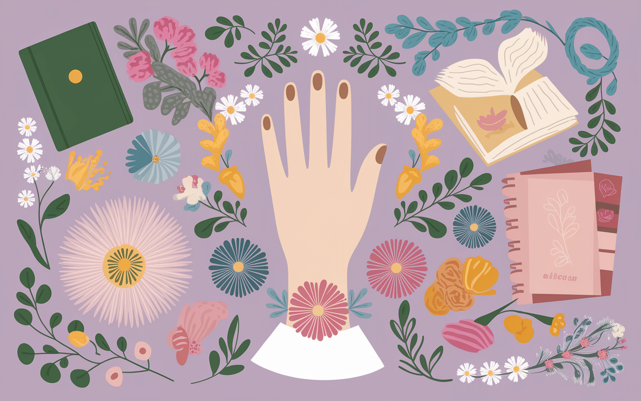 Palette de couleurs et inspirations pour thème de mariage.