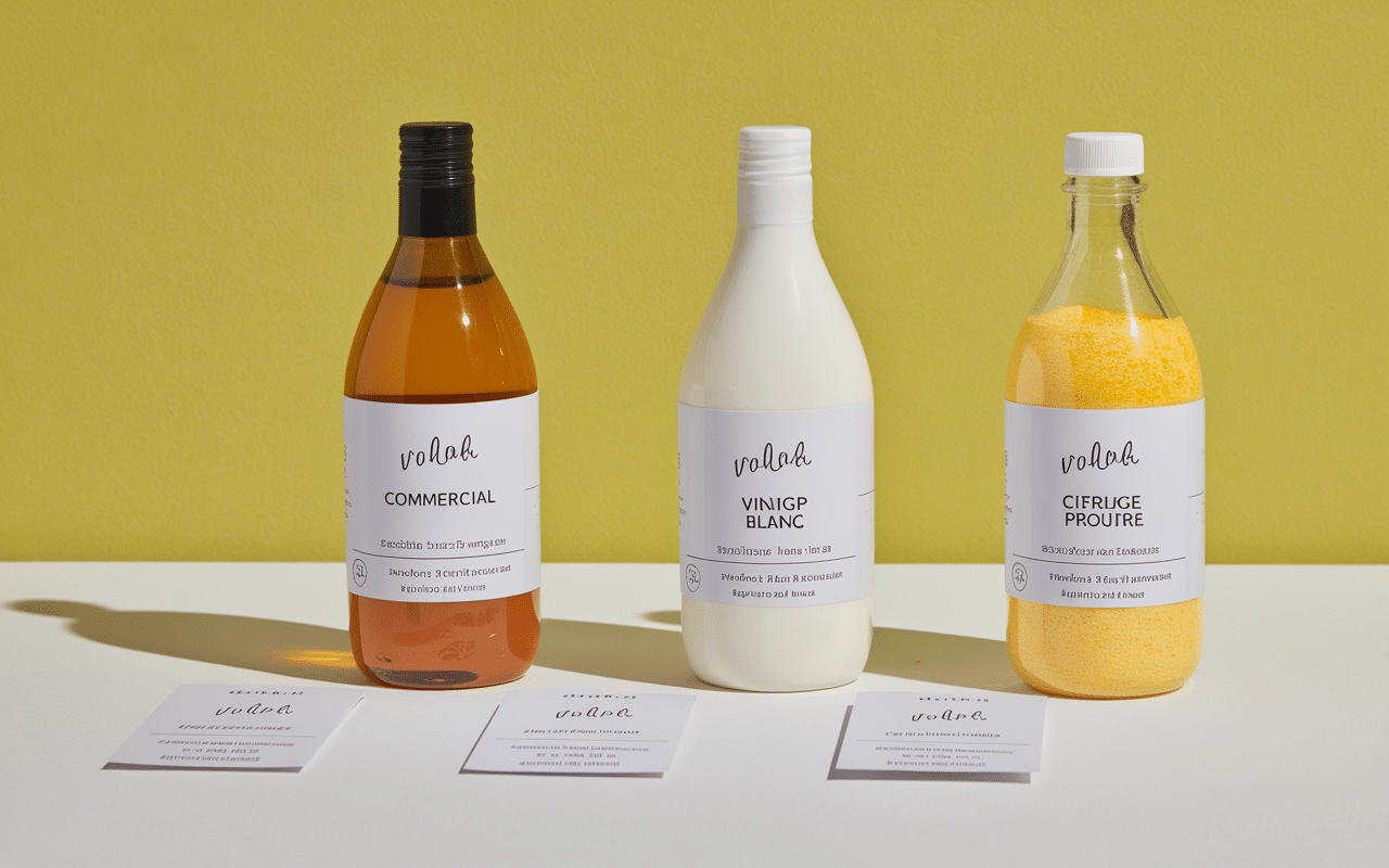 Flacons détartrant vinaigre acide citrique