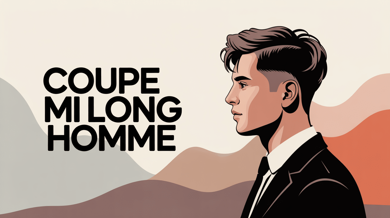 Coupe mi long homme moderne