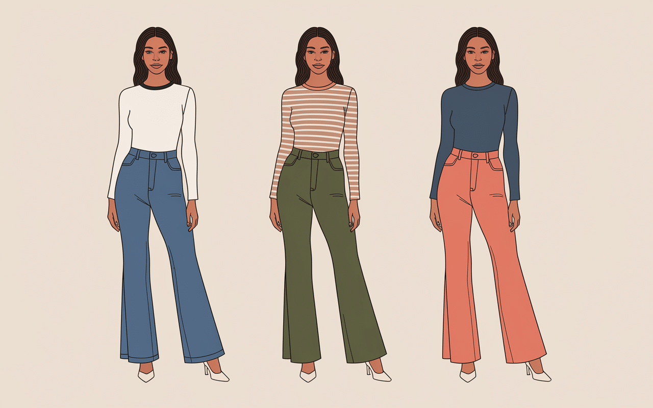 Schéma coupe pantalon patte d'eph