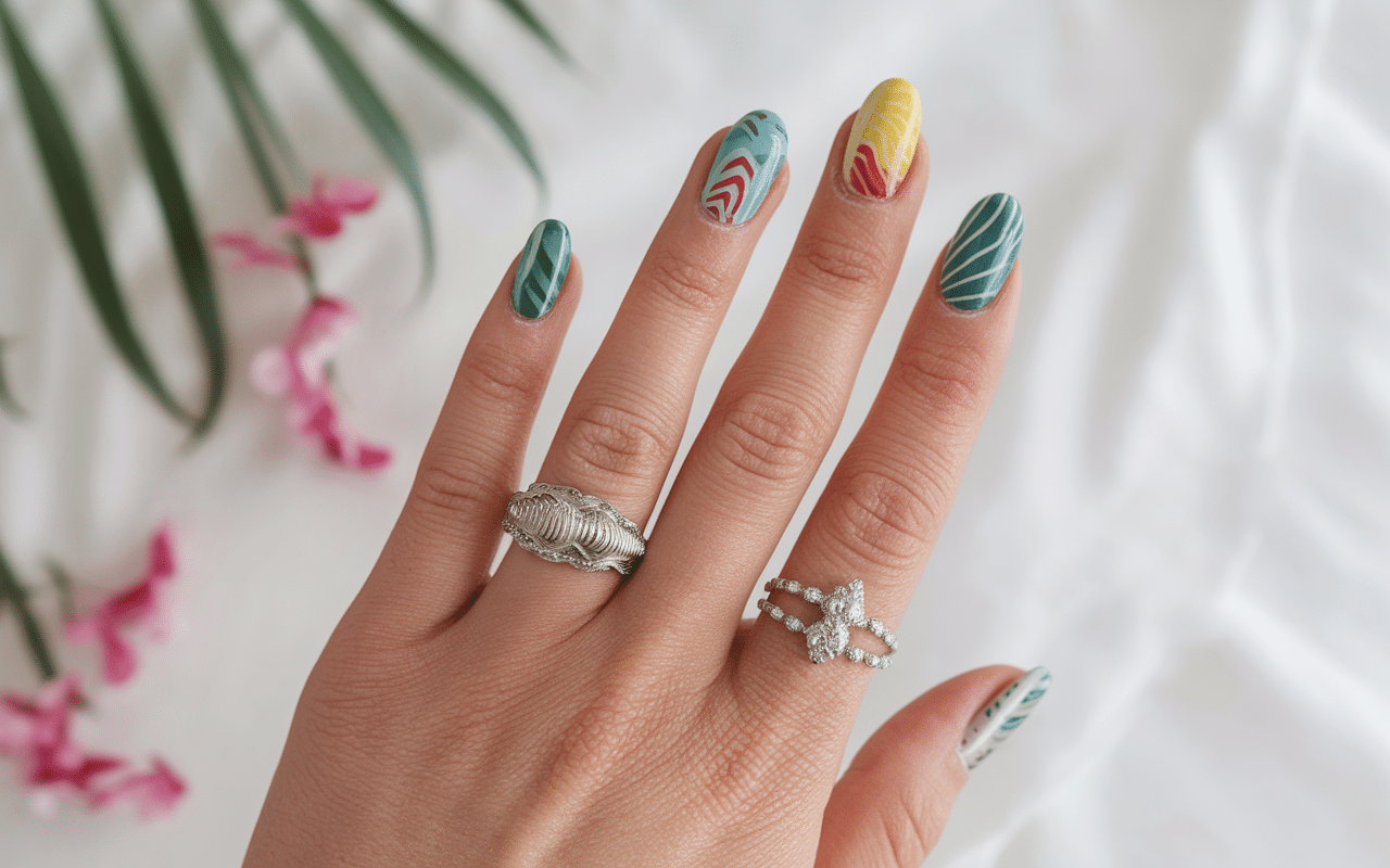 Motifs nail art été