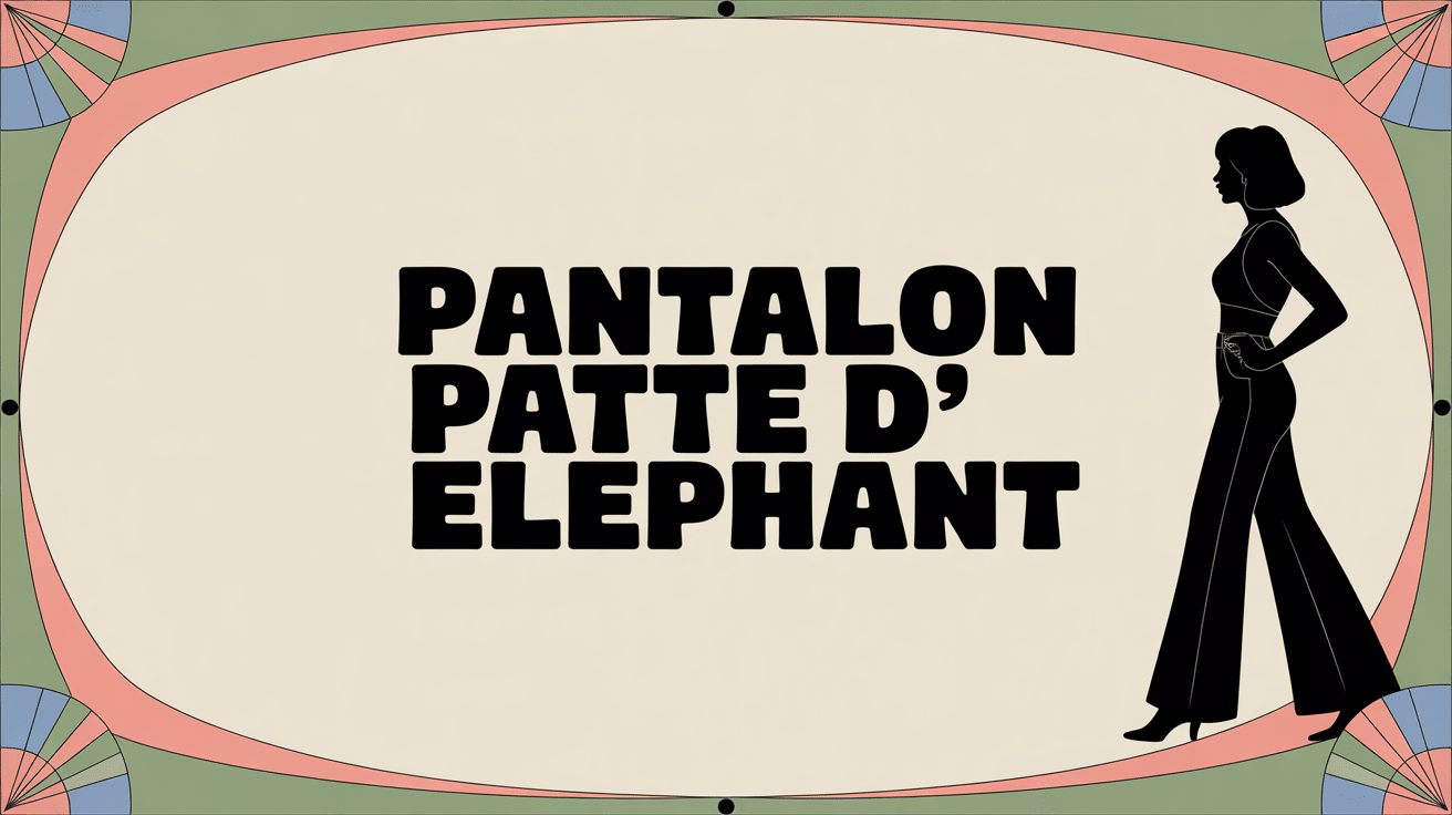 Femme en pantalon patte d'eph années 70