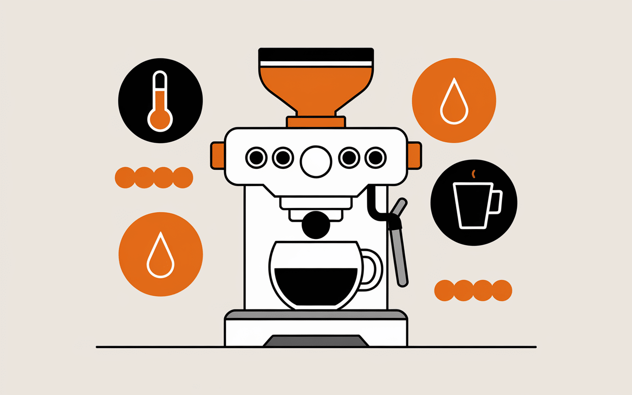 Machine à café voyant orange et alerte