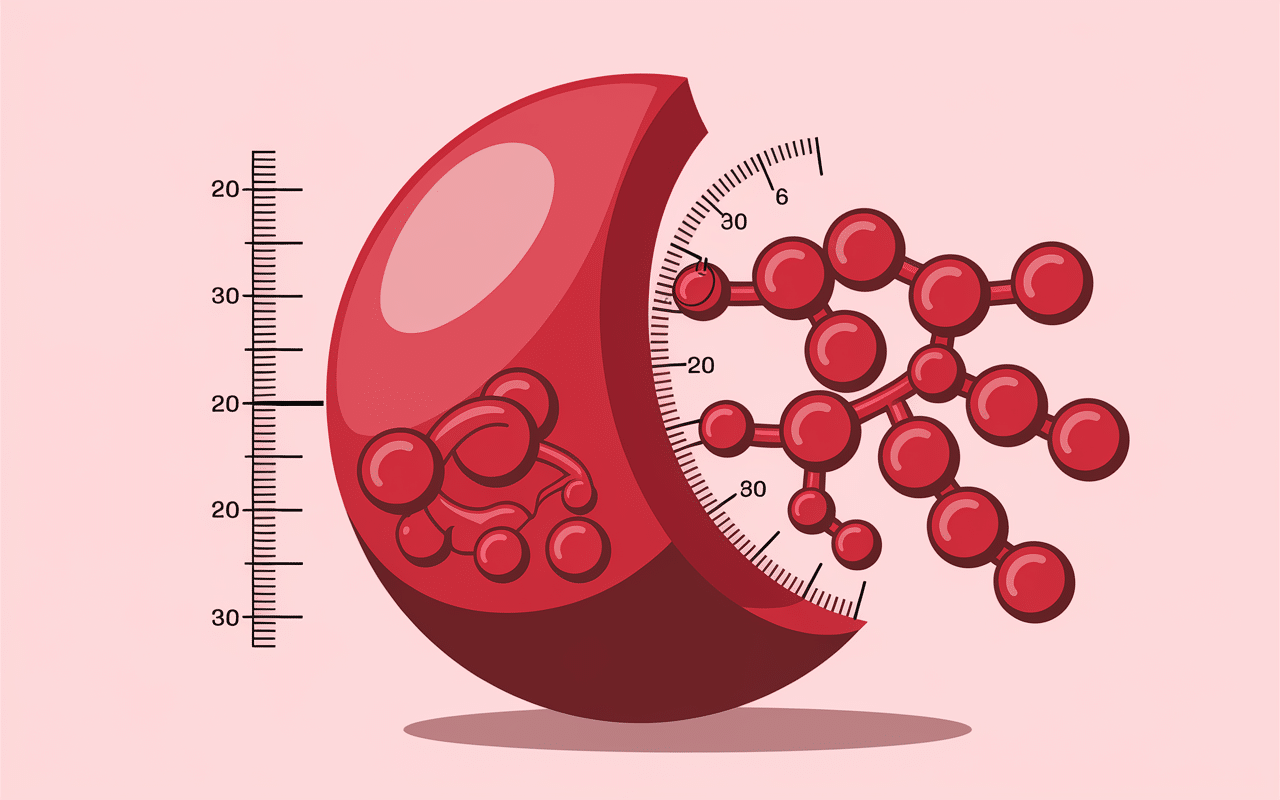 Schéma TCMH prise de sang, globule rouge