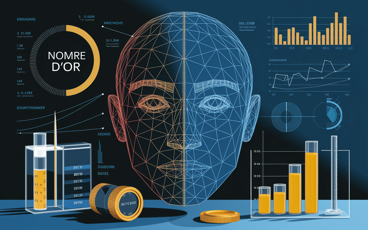 Illustration scientifique du visage parfait