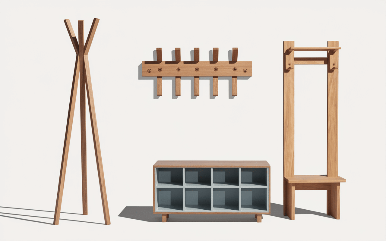 Différents styles de porte manteau bois