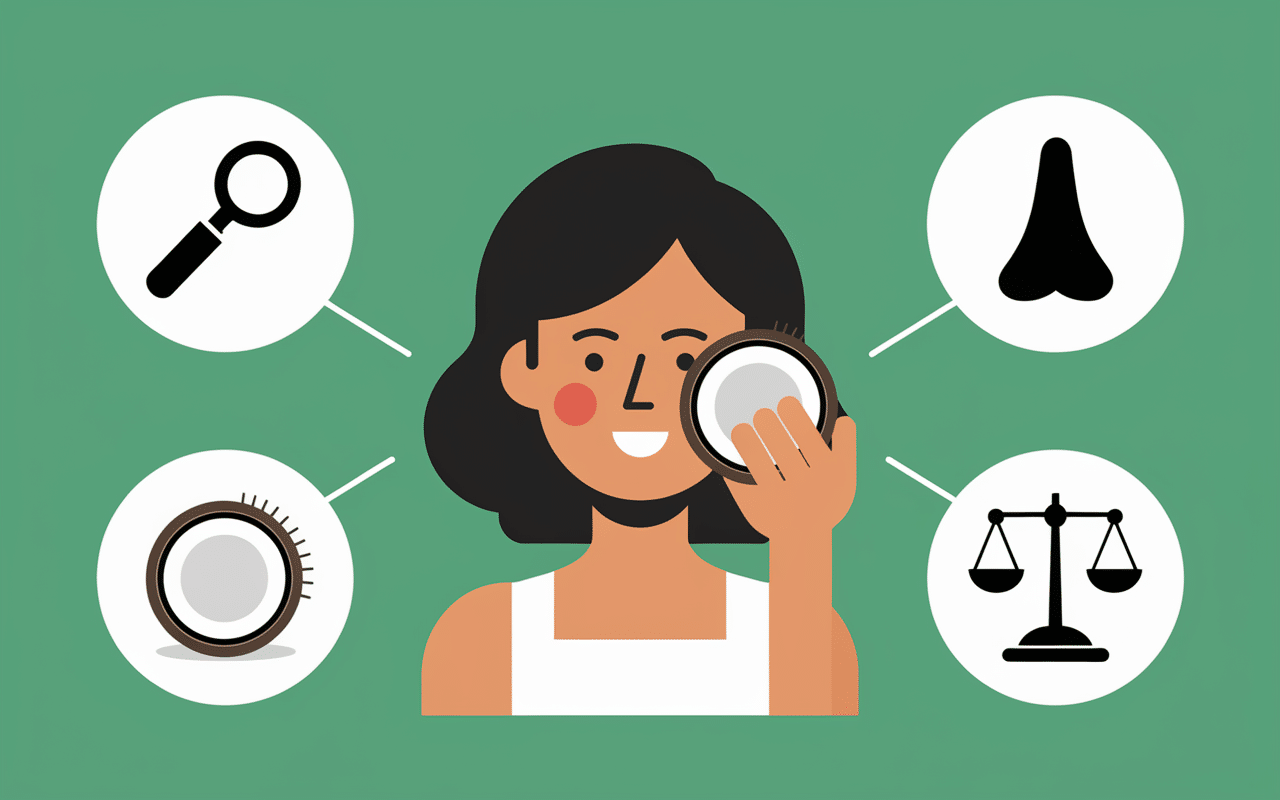 Noix de coco pourrie danger, test écoute et inspection en cuisine