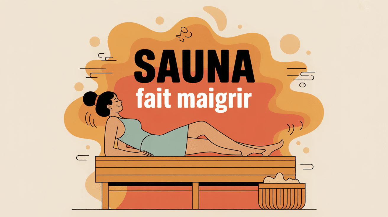 illustration sauna est ce que le sauna fait maigrir balance silhouette