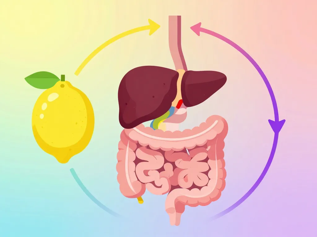 Le citron et la rate, digestion, schéma illustratif