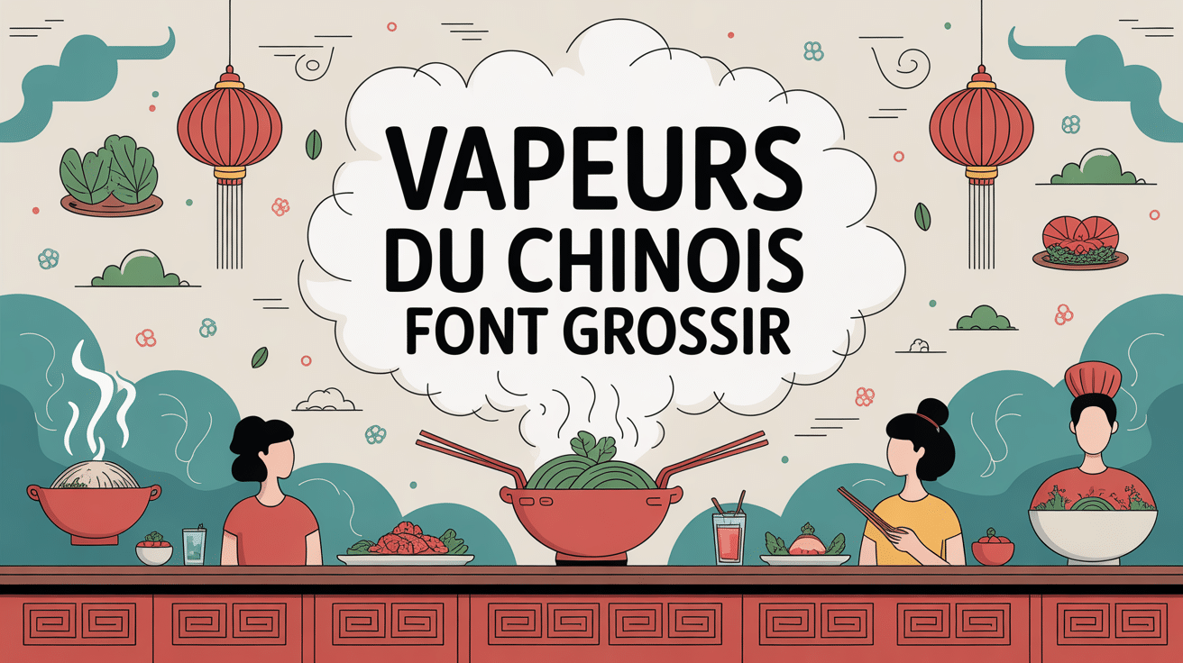 illustration moderne cuisine chinoise les vapeurs du chinois font ils grossir