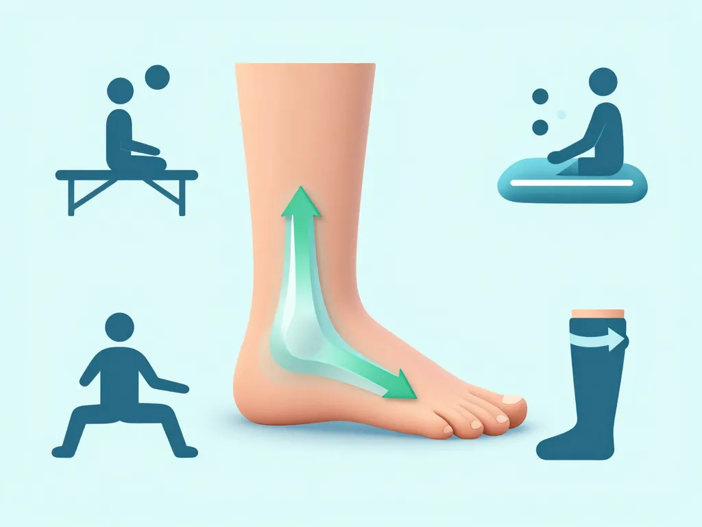 Diagramme de rééducation et gestion douleur après ablation matériel cheville