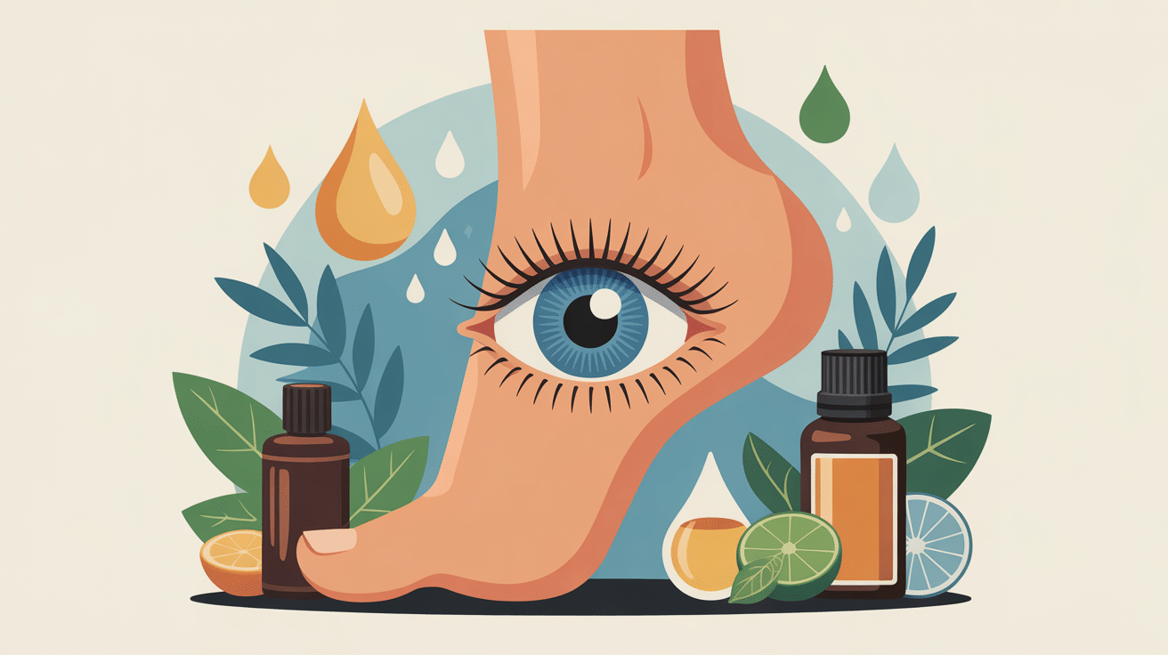 illustration apaisante oeil de perdrix huiles essentielles