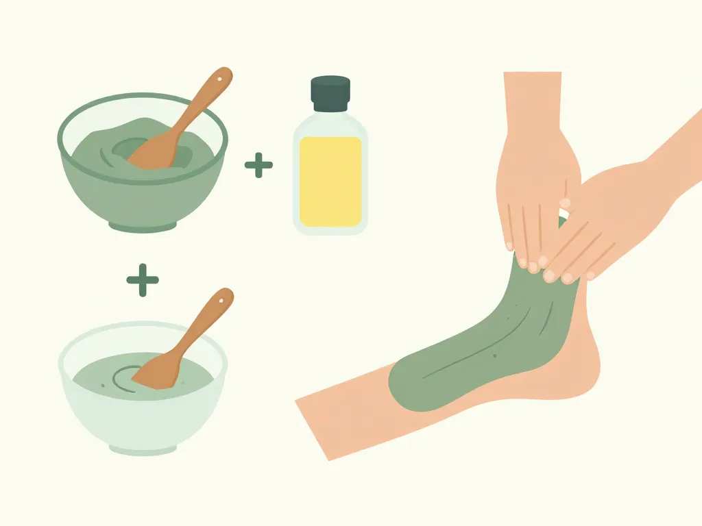 étapes préparation cataplasme argile verte et huile essentielle de gaulthérie