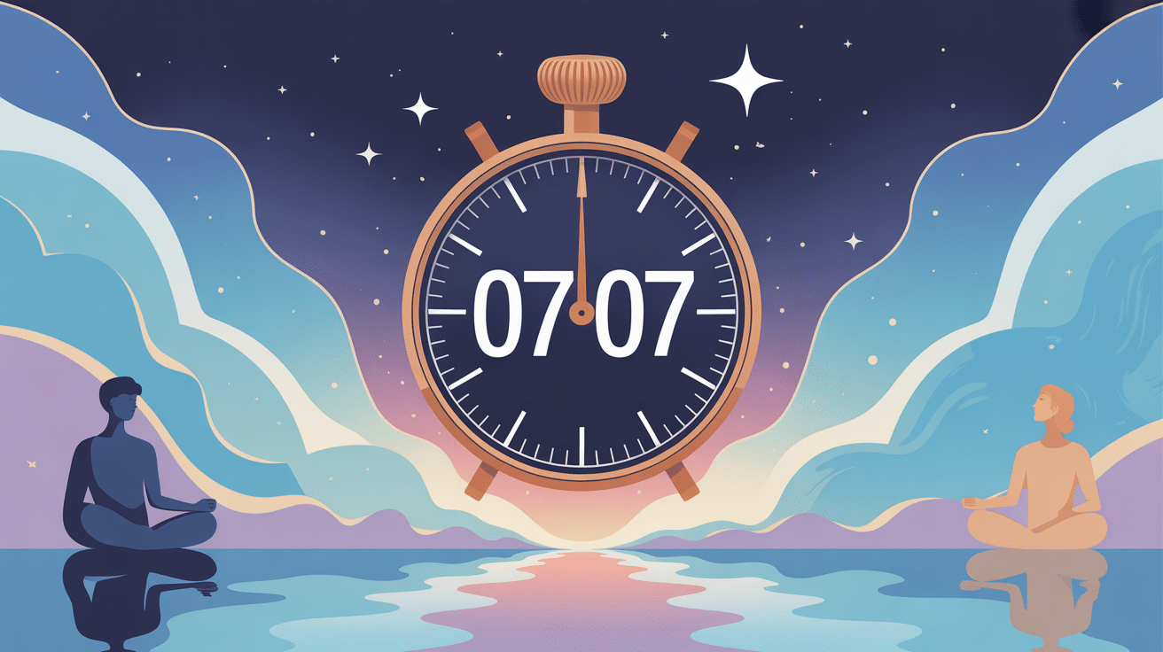 07h07 signification heure miroir cadran montre spirituel