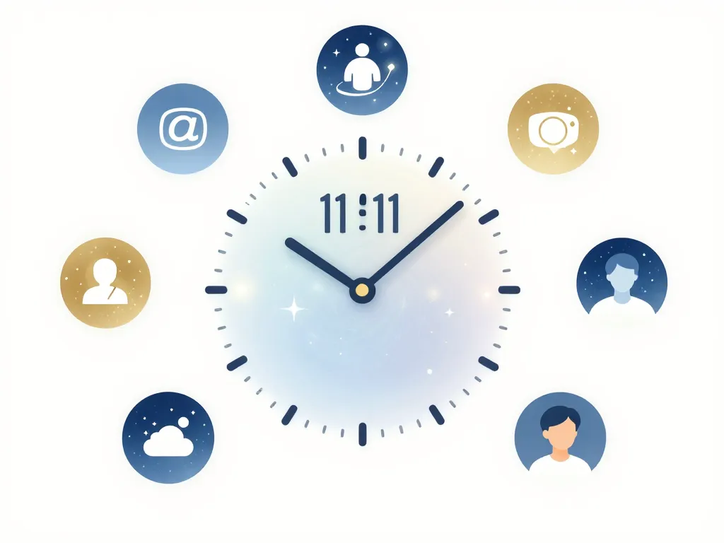 illustration 1111 origines symbolisme heure miroir