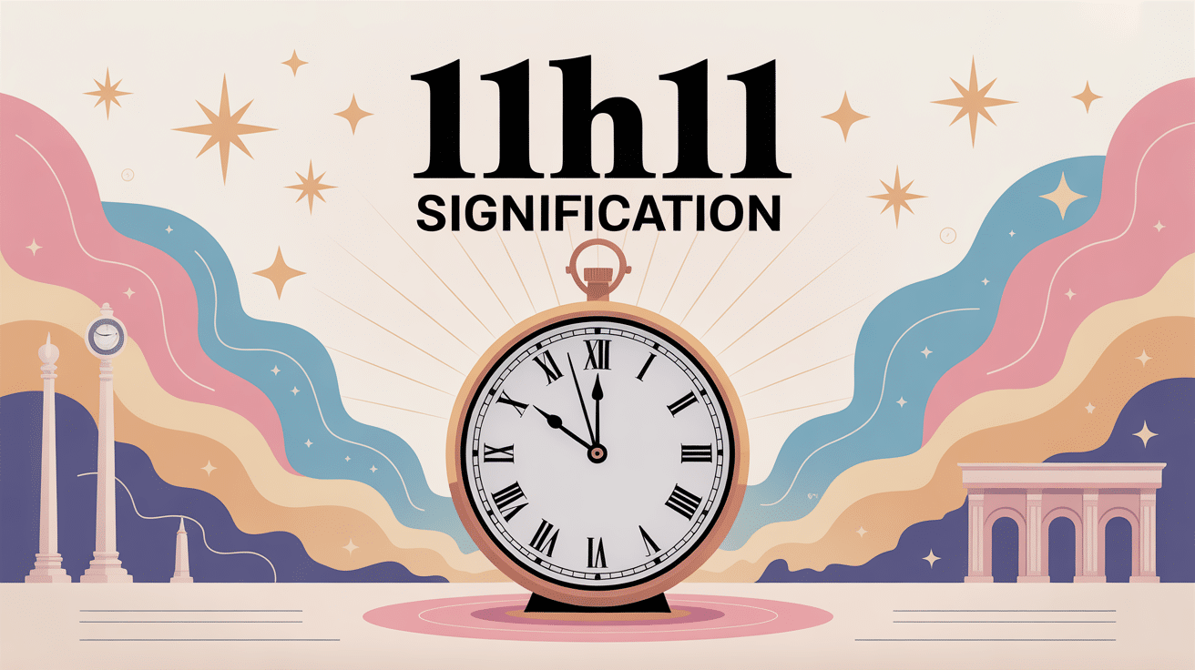 11h11 signification horloge stylisée énergie spirituelle