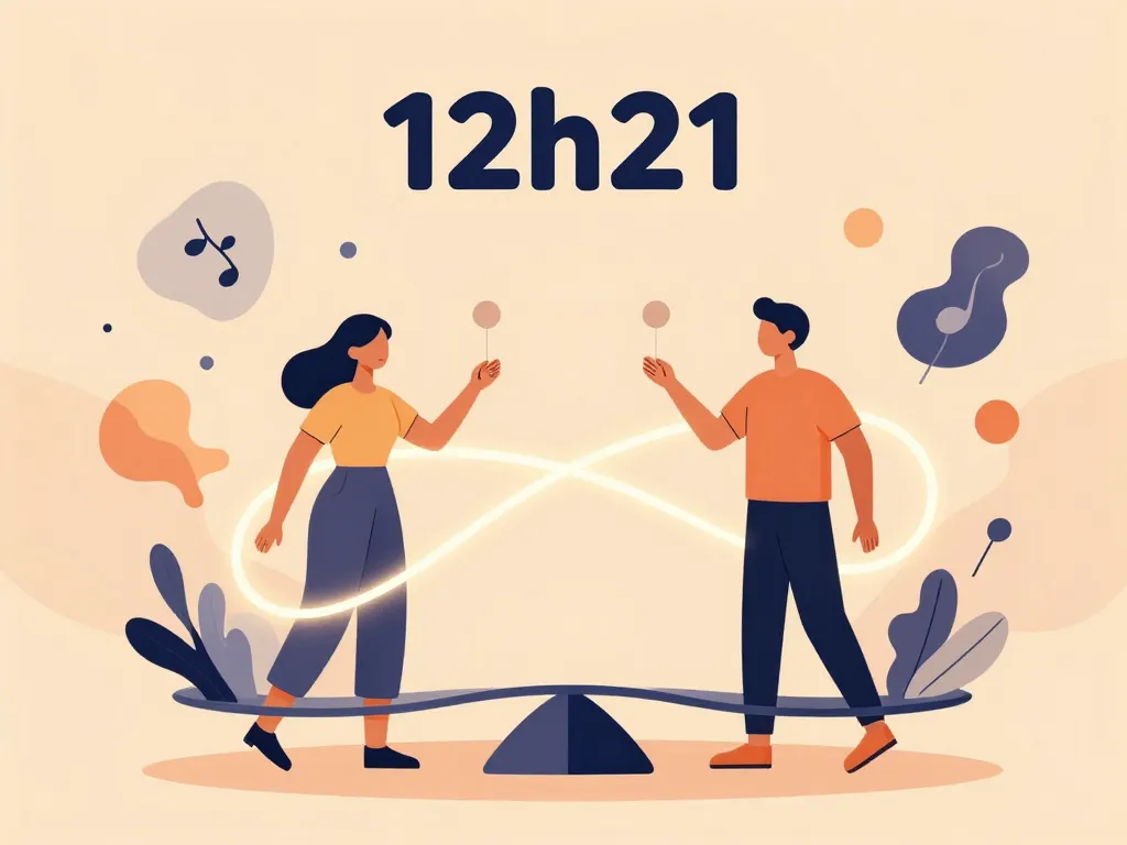 12h21 signification relations amour équilibre personnel