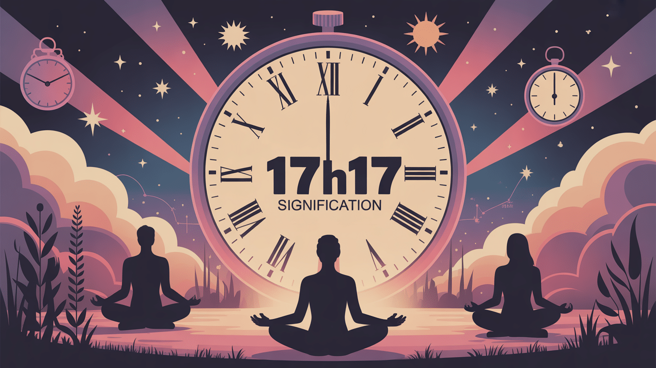 17h17 signification illustration spirituelle et mystérieuse