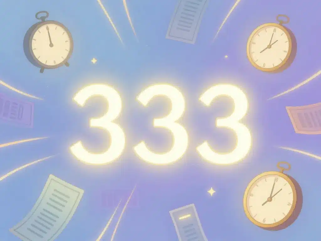 333 signification visuel du nombre récurrent et symbolique