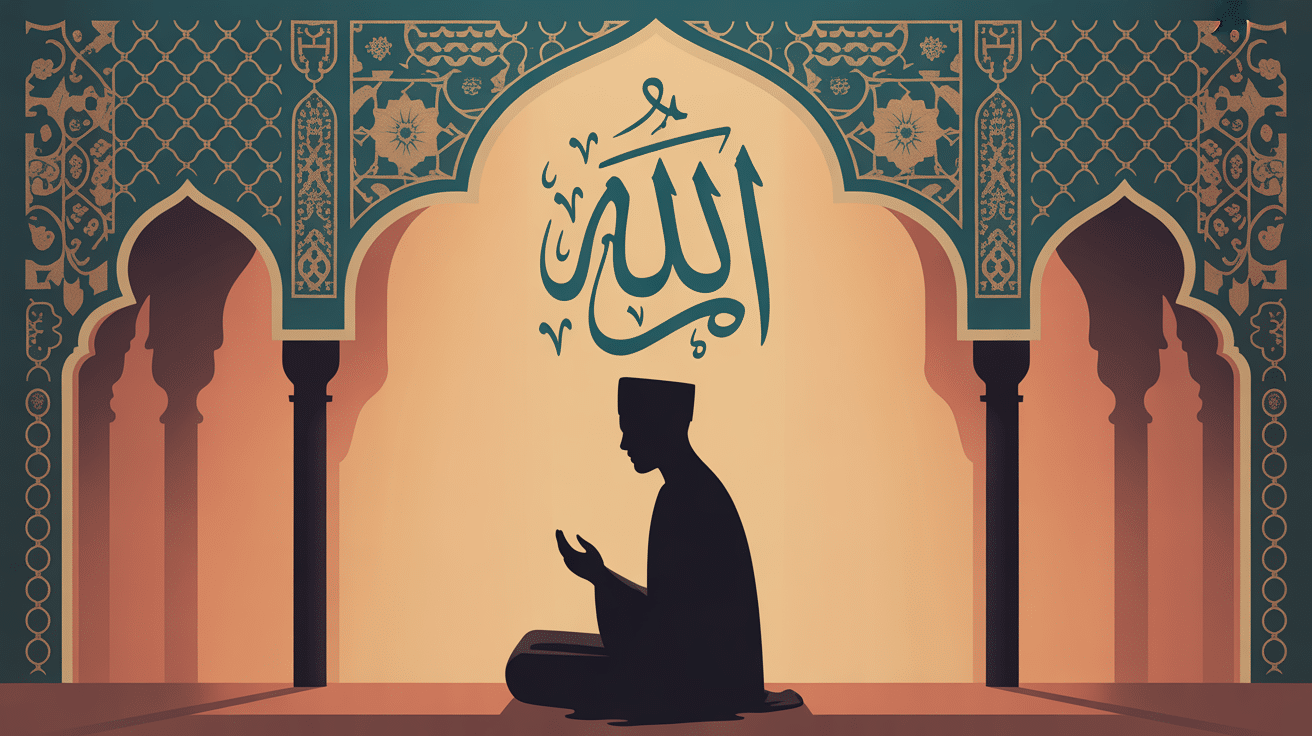illustration allah y rahmo tradition musulmane