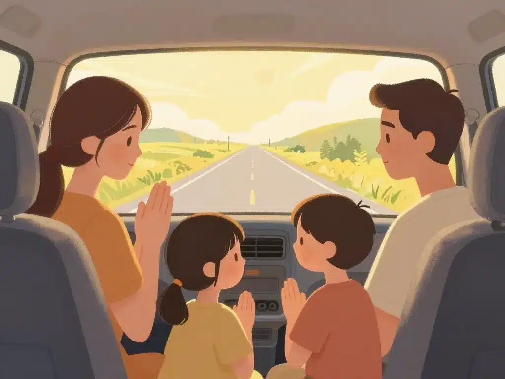 Scène doua du voyageur famille invocation avant trajet