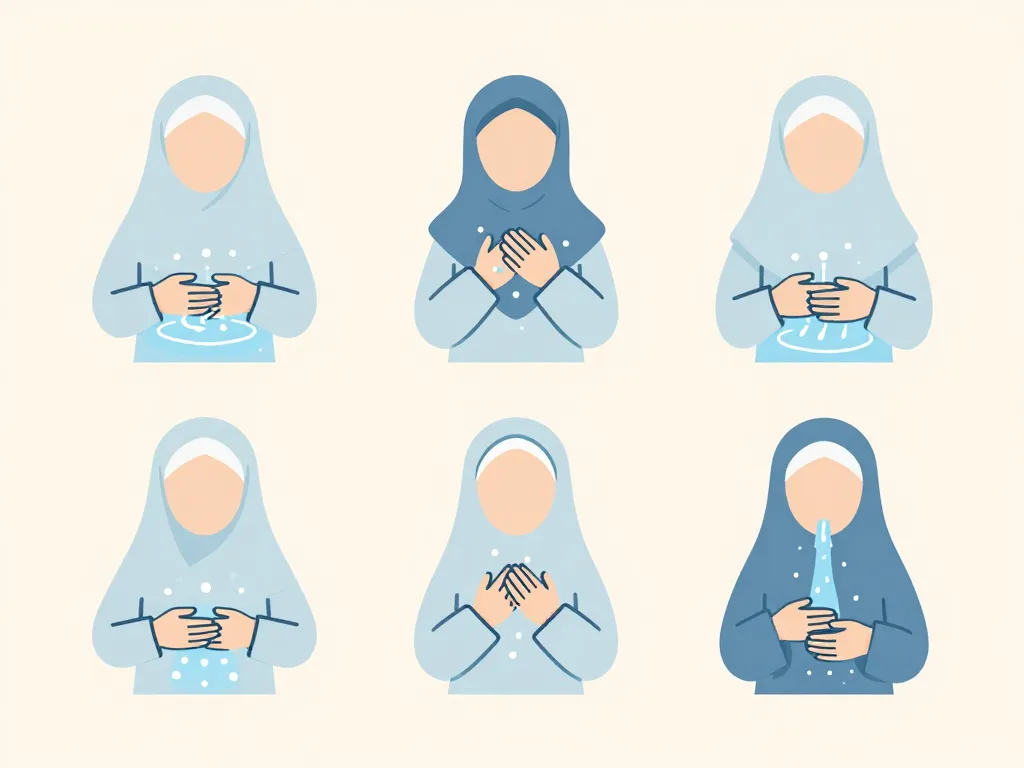 grande ablution femme étapes purification diagramme