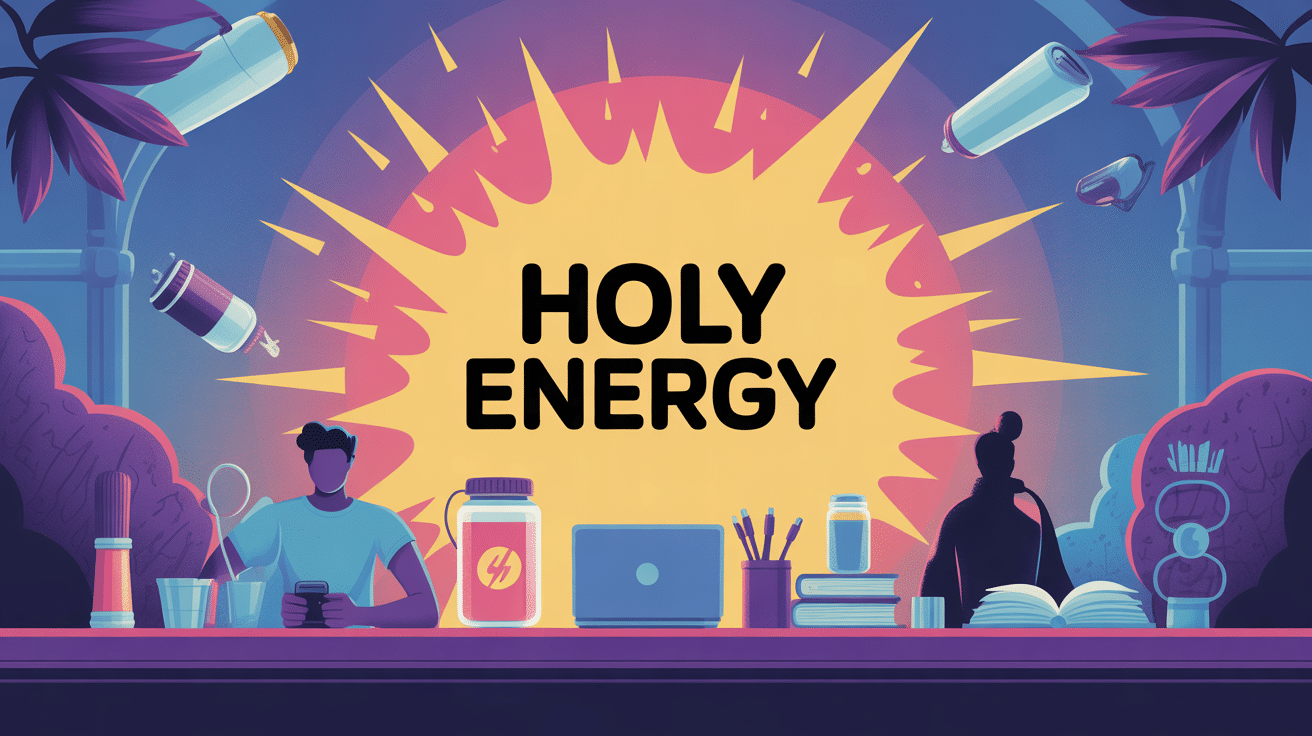 holy energy boisson gaming moderne pour gamers et travailleurs
