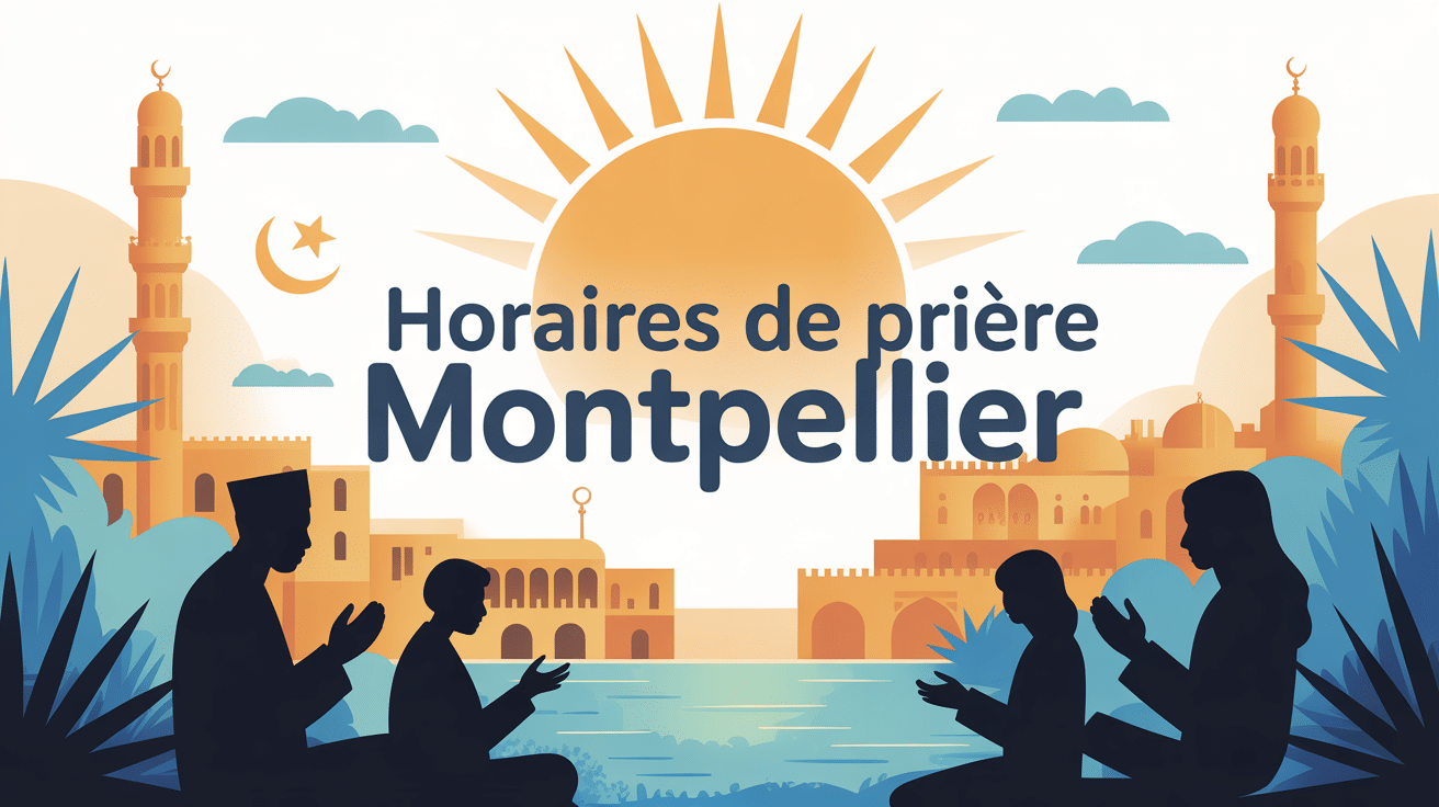 horaire priere montpellier image vectorielle ville et priere