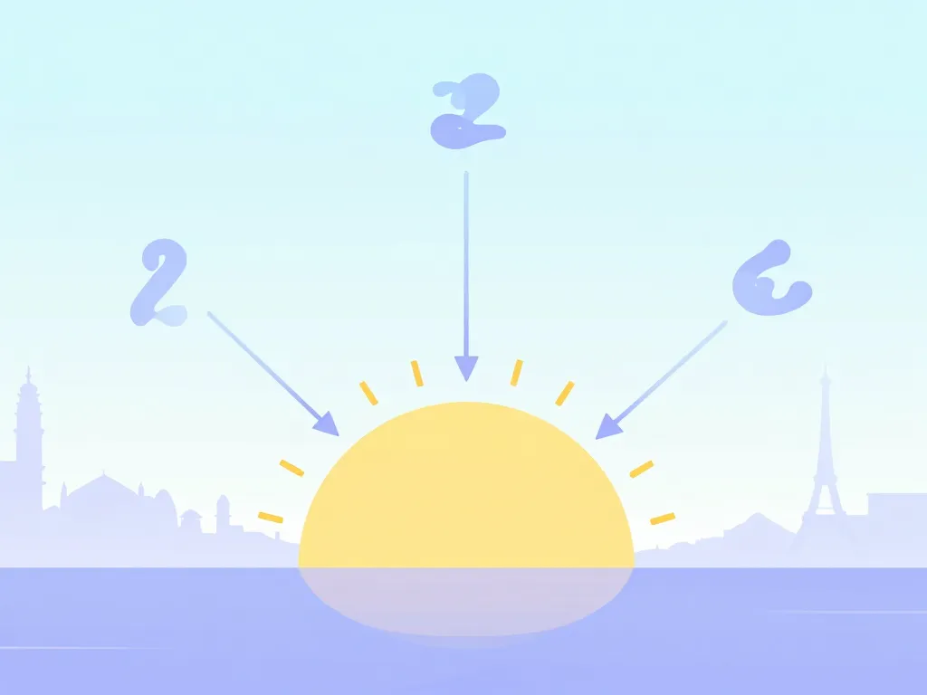 Diagramme calcul solaire pour horaire priere paris