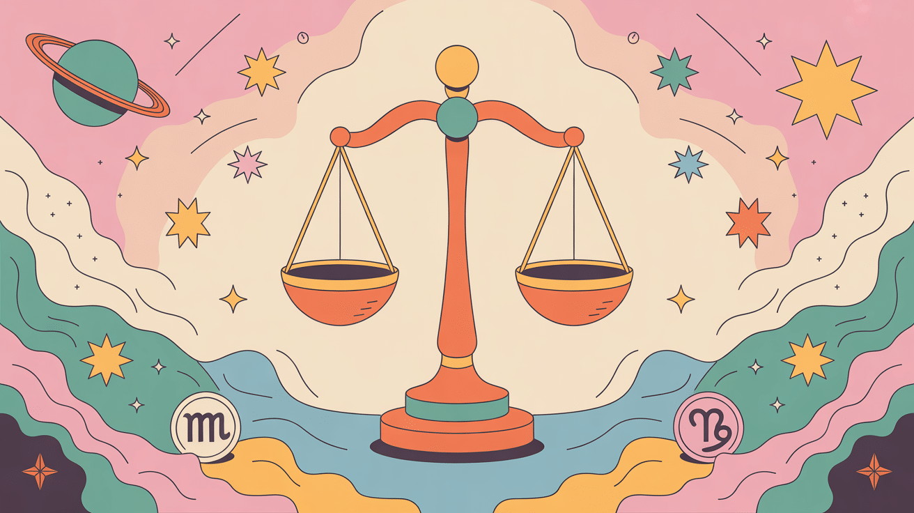 illustration horoscope balance équilibre harmonie astrologie