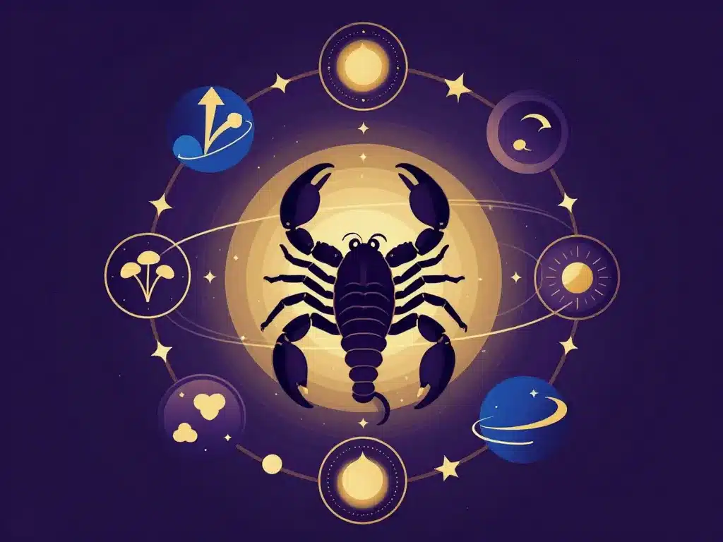 horoscope scorpion transformation cycles illustration