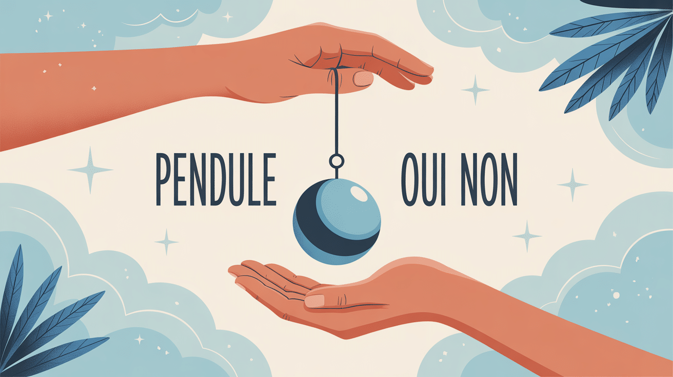 pendule oui non pendule suspendu main ouverte
