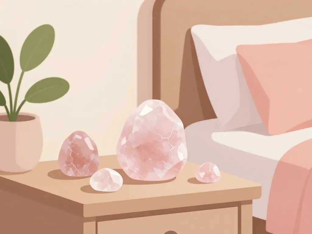 quartz rose pierre roulée chambre décoration bien-être