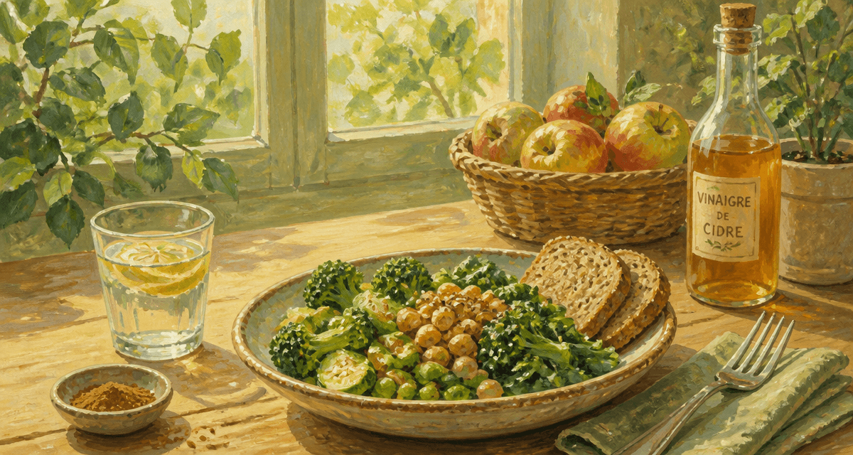 comment faire baisser la glycemie assiette legumes pain complet