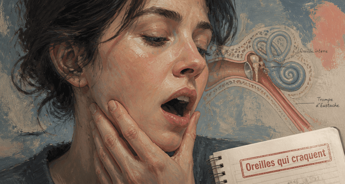 Craquement dans les oreilles que faire, illustration oreille et trompe d'Eustache