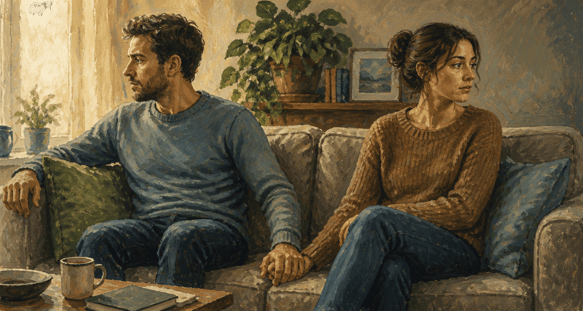 je l aime mais je n'ai pas envie de lui couple distant canapé