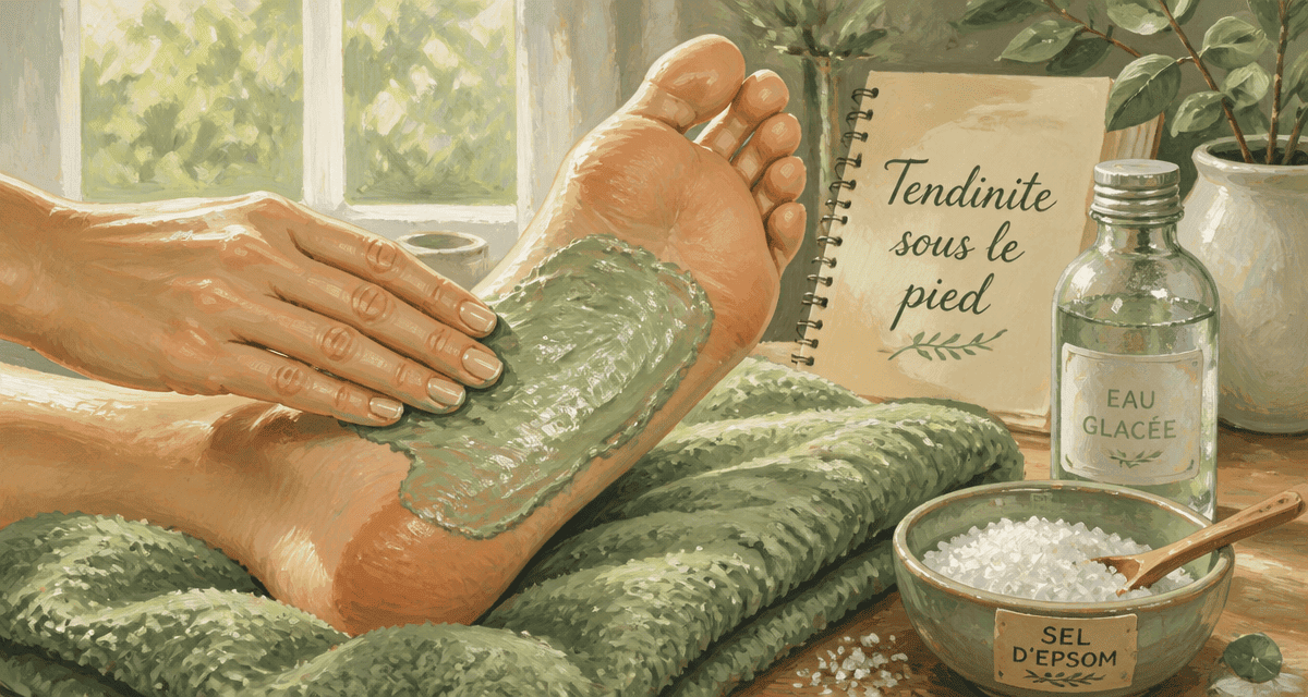 tendinite sous le pied remede de grand mere cataplasme argile