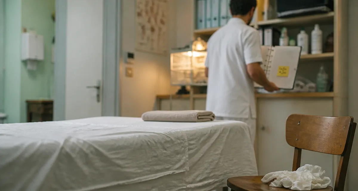 Amoureux de ma kine : cabinet kiné, table de soin