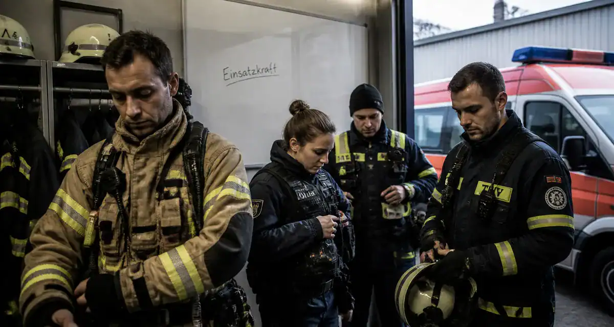 Einsatzkraft pompiers policiers THW préparation