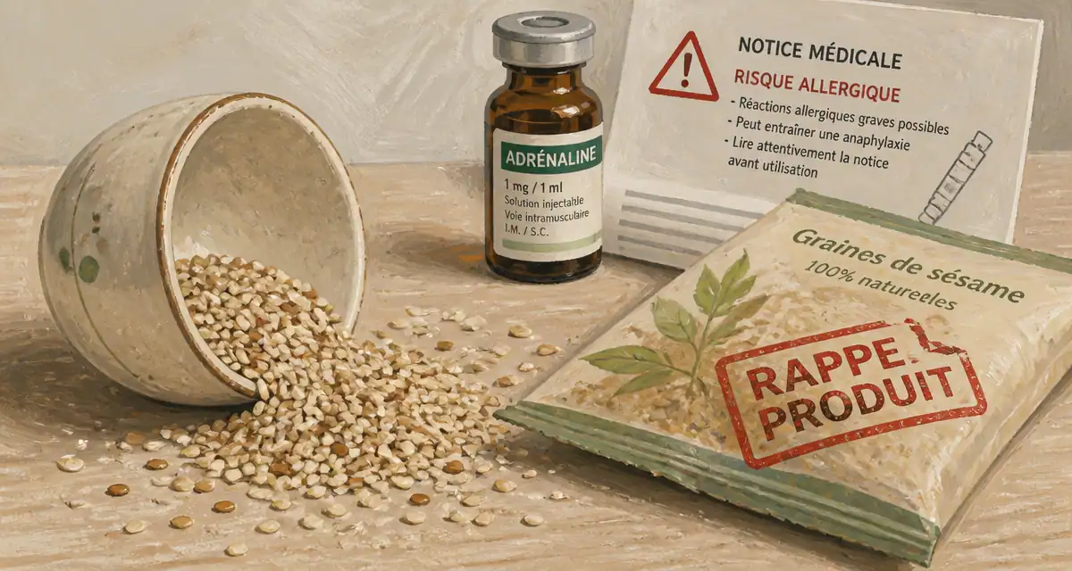 graines de sesame effets secondaires allergie contamination
