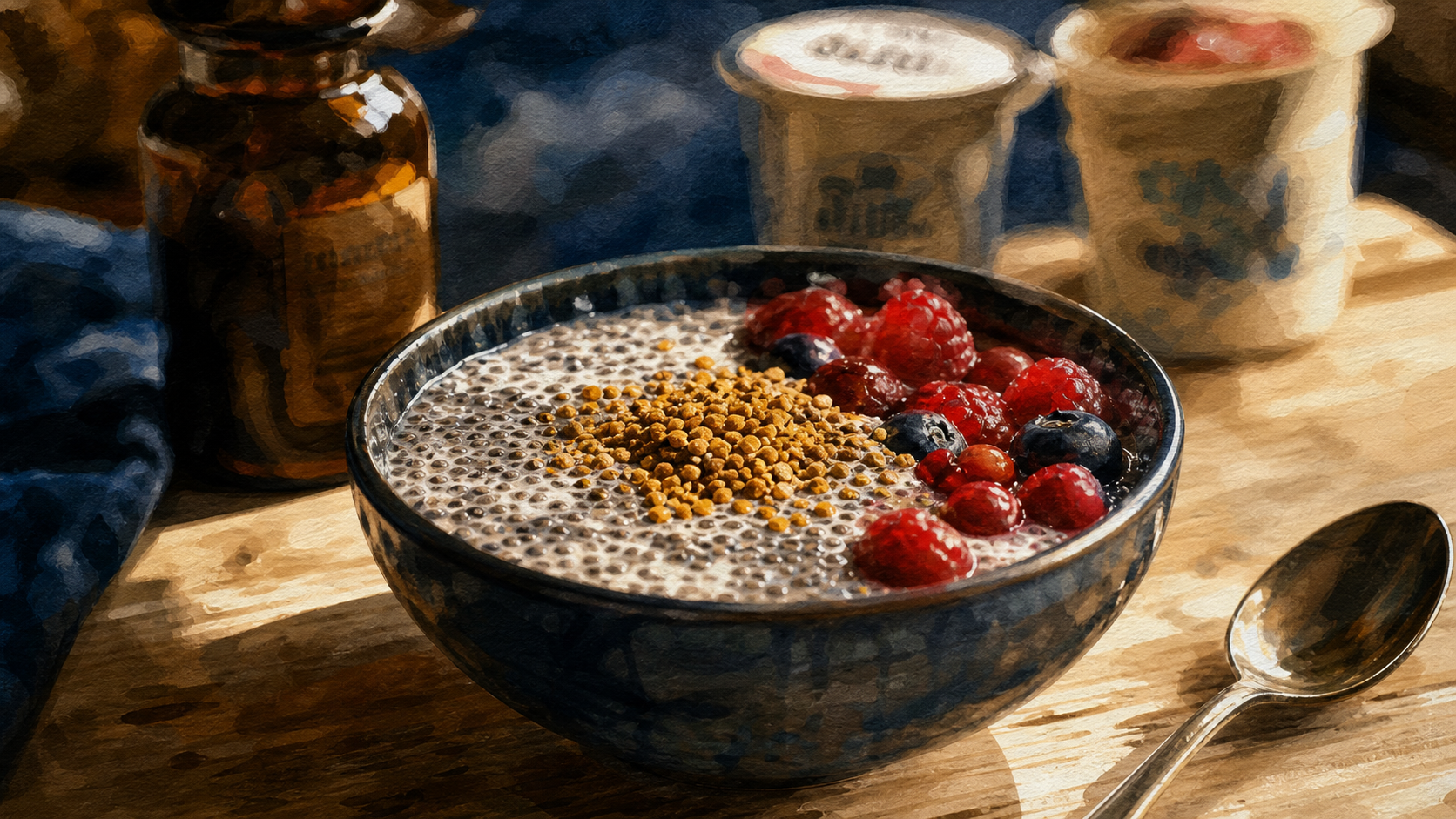 Pudding chia avec pollen d’abeille : le pollen fait il grossir ?