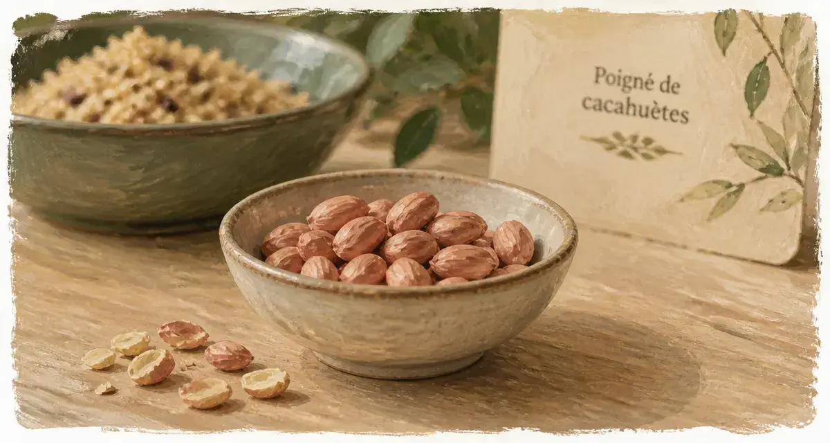Les cacahuetes font elles grossir ? bol de cacahuetes crues 580 kcal/100 g