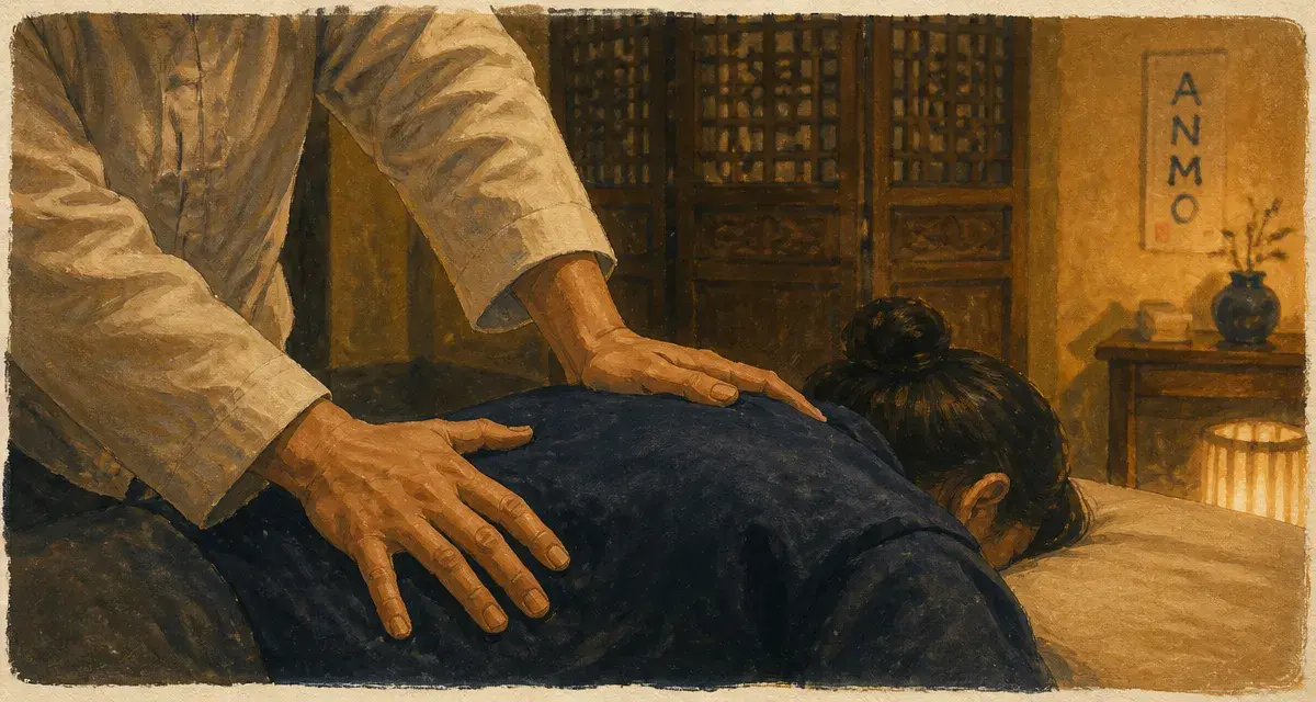 Massage anmo : praticien soulage les tensions profondes