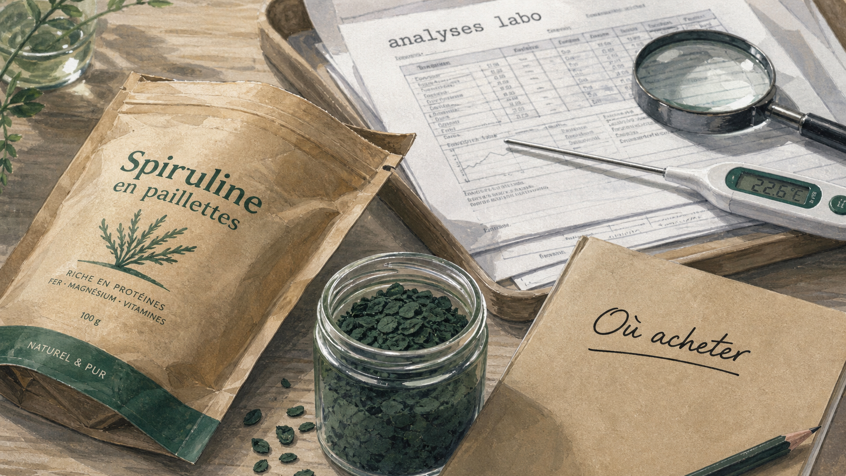 Où acheter la spiruline : sachet et analyses labo pour sécurité