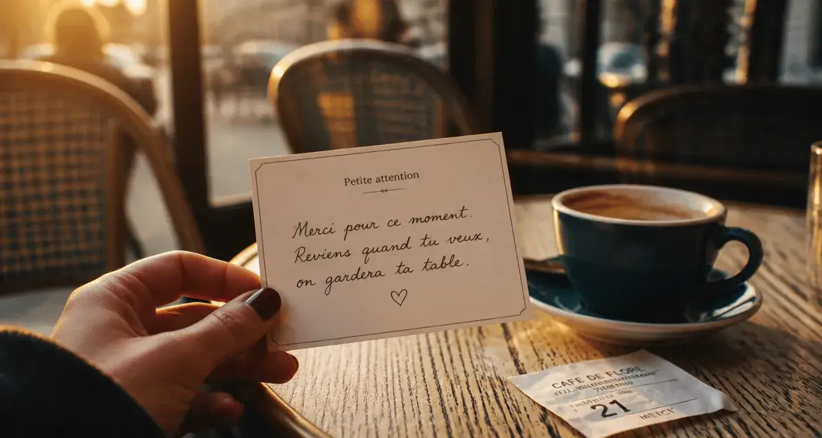 Petite attention pour récupérer son ex : carte et café