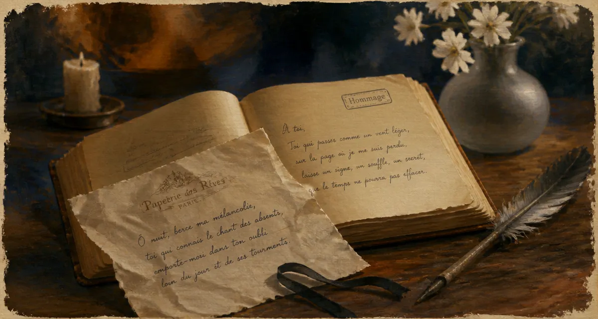 Poeme deces maman : carnet de poèmes et bougie éteinte