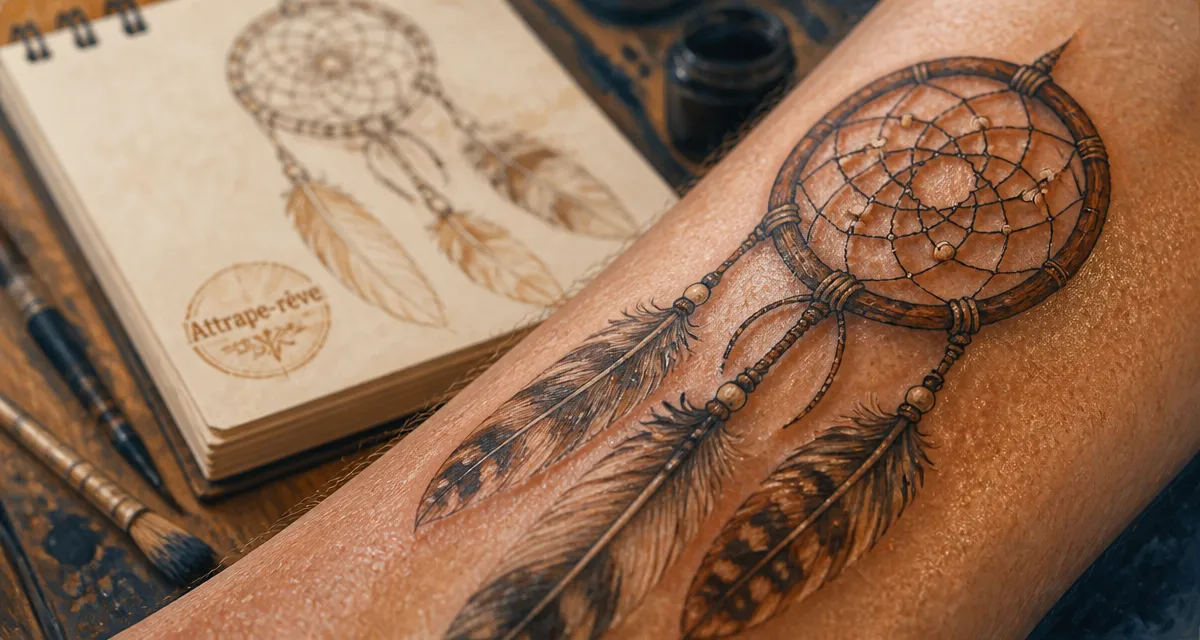 Tatouage attrape rêve signification sur avant-bras