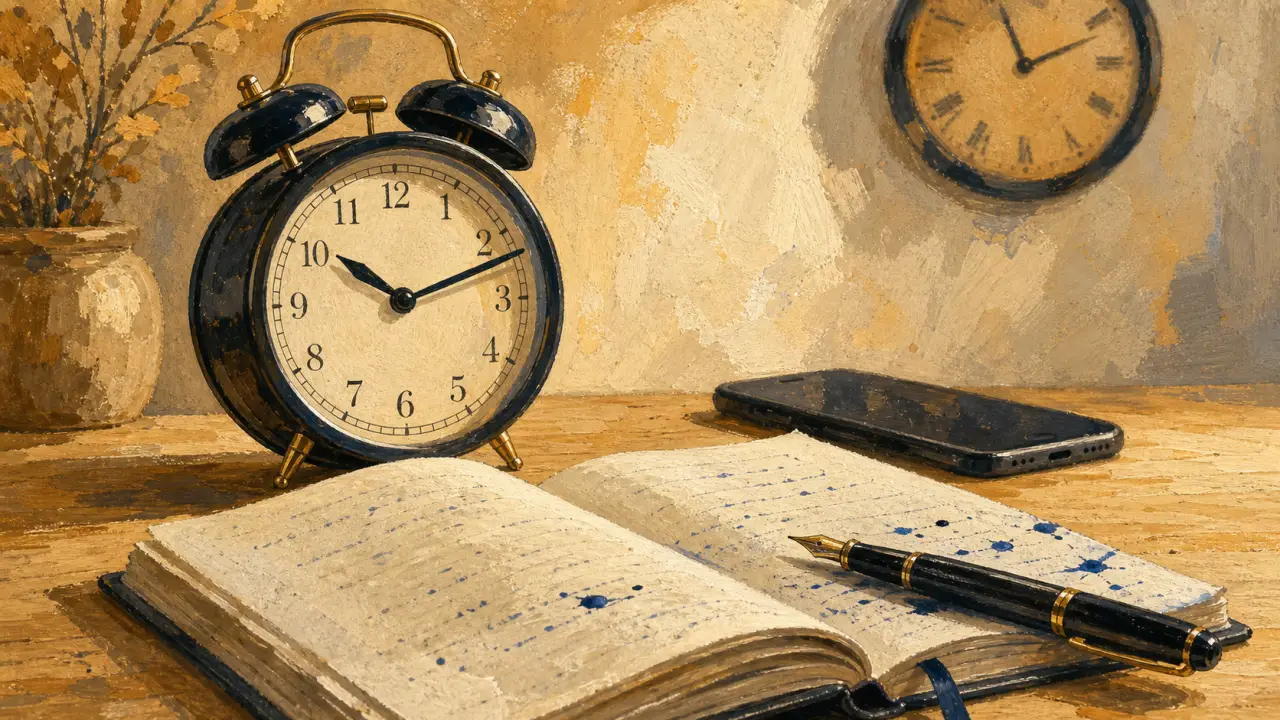 22h11 signification : réveil 22:11 sur table, message du 22, du 11 et du 6