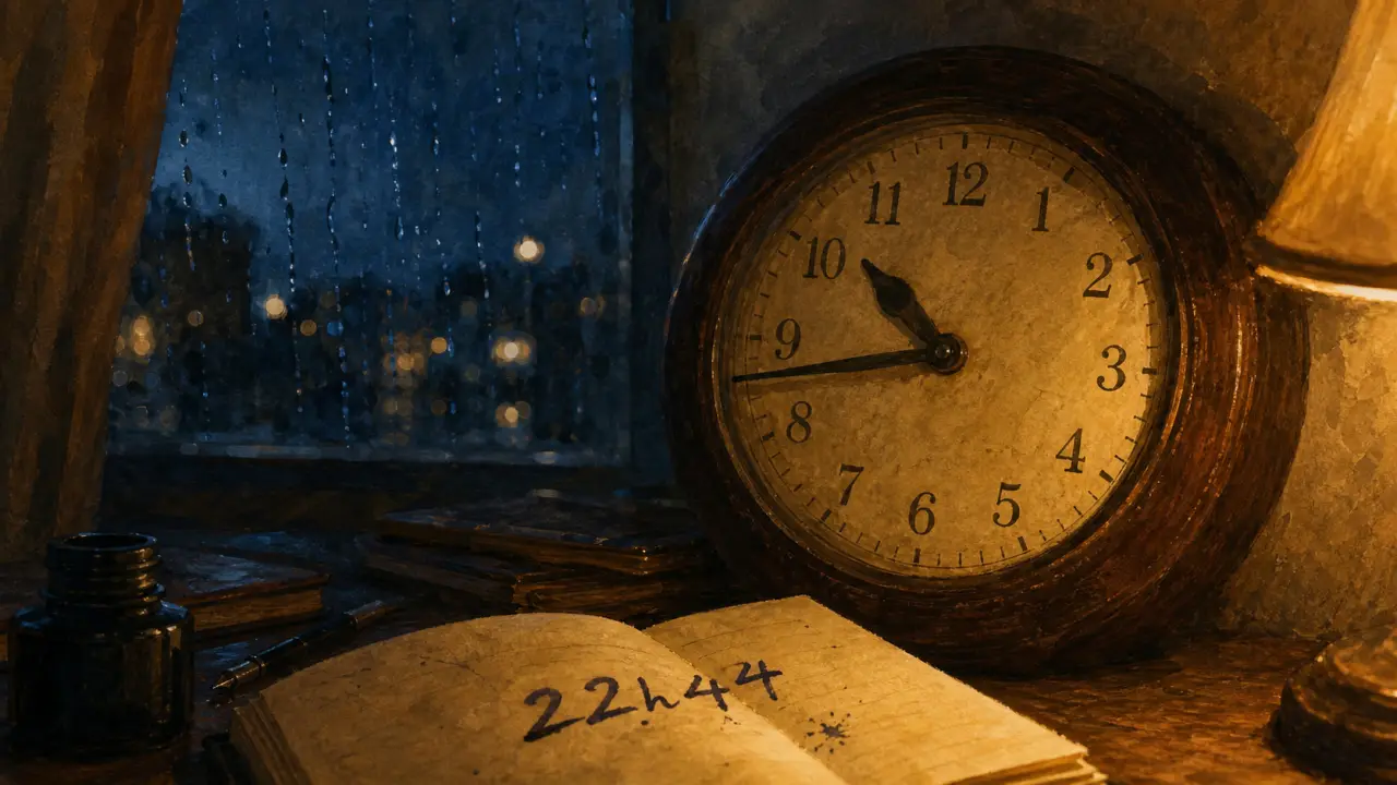 22h44 signification amour et ancrage, horloge à 22h44