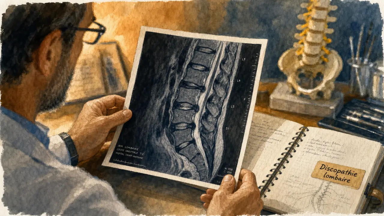 Discopathie dégénérative lombaire : IRM du bas du dos en consultation
